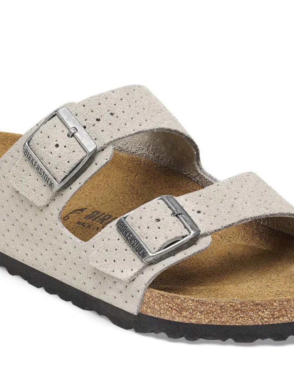 Birkenstock Arizona BS Embossed Dots Stone Coin Suede Buckle Slides Women EU 39